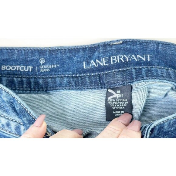 Lane Bryant Flare Genius Fit Bootcut Jeans Sz 18 Short (Actual 34x29) GUC - Picture 10 of 10